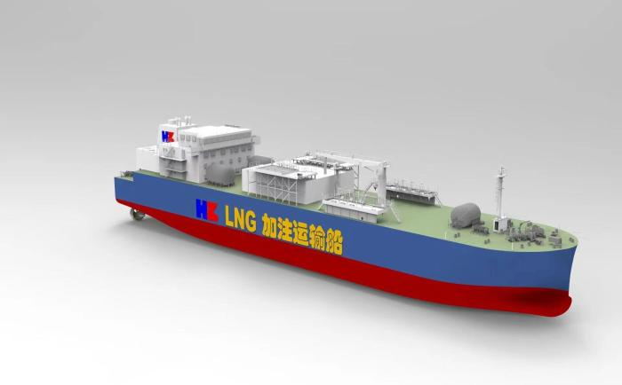 14000立方米液化天然气加注运输船效果图_看图王