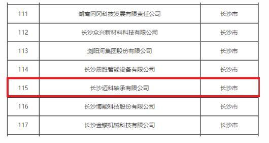 迈科轴承获批2022年度省级企业技术中心